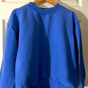 Korean Brand Blue Thick Crewneck